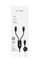 Le Cord 2-in-1 Multi (Lightning, USB-C) USB-C MFI 60W Cable, 1.2m, Black