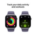 Apple Watch Series 11 GPS + Cellular 46mm Silver Aluminium Case with Purple Fog Sport Band - M/L