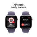 Apple Watch Series 11 GPS + Cellular 46mm Silver Aluminium Case with Purple Fog Sport Band - M/L