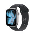 Apple Watch Series 11 GPS + Cellular 46mm Space Grey Aluminium Case with Black Sport Band - S/M