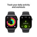 Apple Watch Series 11 GPS + Cellular 46mm Space Grey Aluminium Case with Black Sport Band - S/M