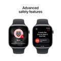 Apple Watch Series 11 GPS + Cellular 46mm Space Grey Aluminium Case with Black Sport Band - S/M