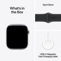 Apple Watch Series 11 GPS + Cellular 46mm Space Grey Aluminium Case with Black Sport Band - S/M