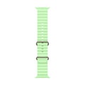 Apple Watch 49mm Neon Green Ocean Band - Natural Titanium Finish