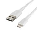 Belkin Boost Charge PRO Flex Lightning to USB-A Braided Cable White