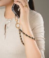 MAGEASY Chic Chain Wrist Strap + Strap Card - 9mm, Black / Matte Gold