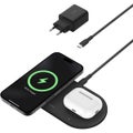 Belkin BoostCharge Pro 2in1 Qi2 15w Magnetic Charging Pad, w/PSU, Black