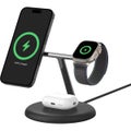 Belkin BoostCharge Pro 3in1 Qi2 15w Magnetic Adjustable Charging Stand, w/PSU, Black