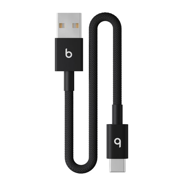 Beats USB-A to USB-C Woven Short Cable (20cm) - Bolt Black