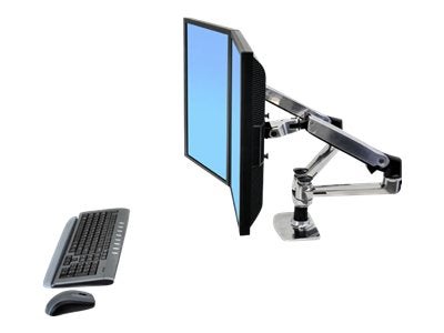 ERGOTRON LX Dual Side-by-Side Arm (polished aluminum)
