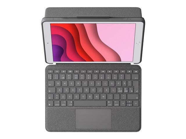 Logitech Combo Touch Keyboard Trackpad for iPad 10,9-inch (10th gen) - Nordic, Grey