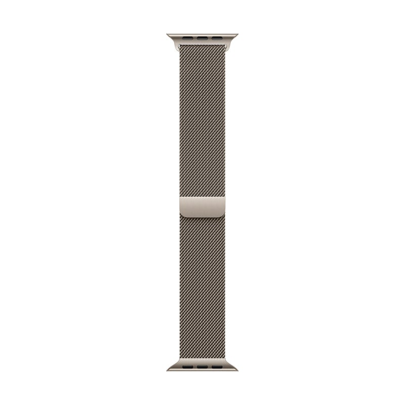 Apple Watch 49mm Natural Titanium Milanese Loop - Medium