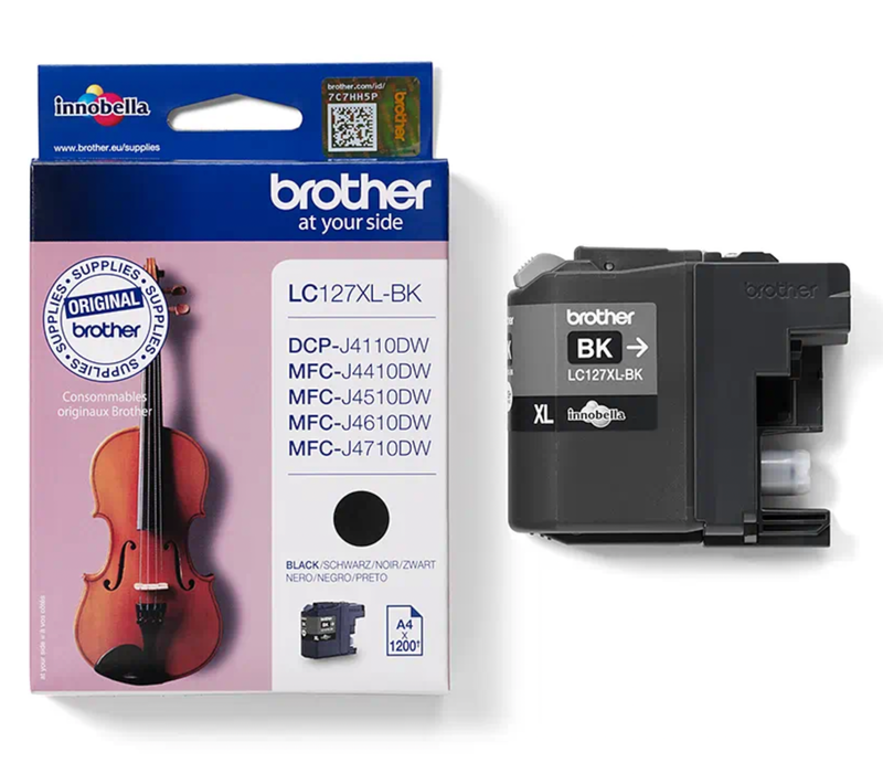 Brother v&auml;rikasetti, LC127 XL, musta, 1200 sivua