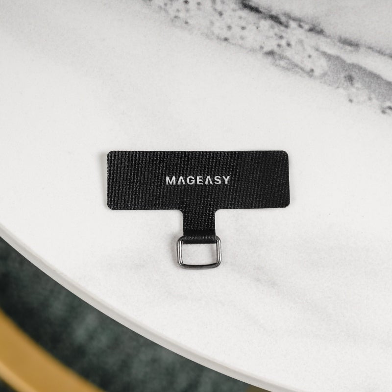 MAGEASY Chic Chain Wrist Strap + Strap Card - 9mm, Black / Matte Gold