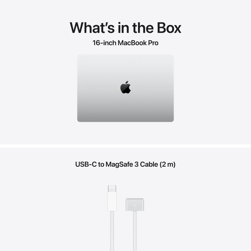 Apple MacBook Pro 16" M5 Max chip with 18‑core CPU and 40‑core GPU, 48GB, 2TB SSD - Silver