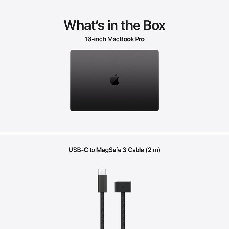 Apple MacBook Pro 16" M5 Max chip with 18‑core CPU and 32‑core GPU, 36GB, 2TB SSD - Space Black