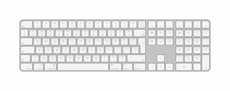 Apple Magic Keyboard with Touch ID and Numeric Keypad for Mac models with Apple silicon - Finnish / Swedish - White Keys