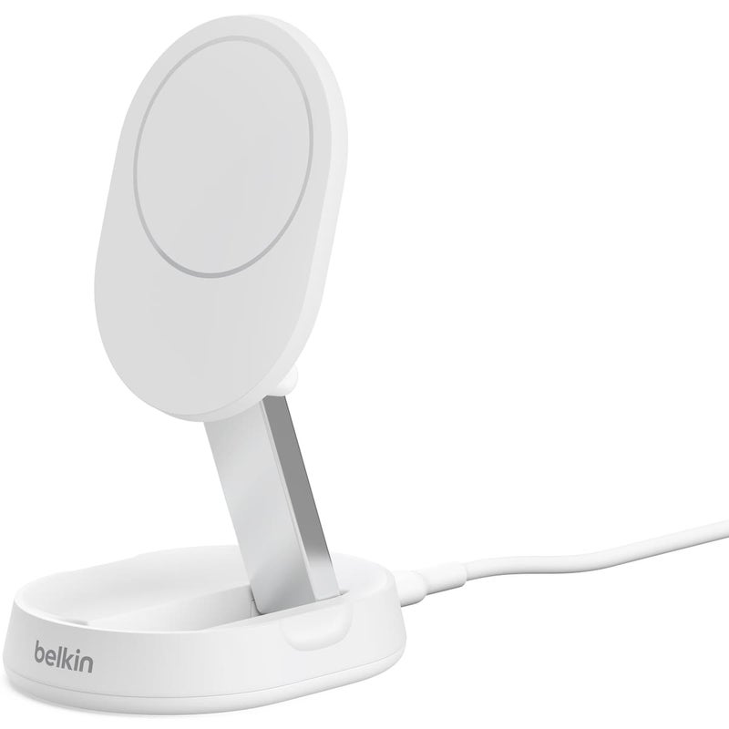 Belkin BoostCharge Pro Convertible Qi2 15w Magnetic Charging Stand, w/PSU, White