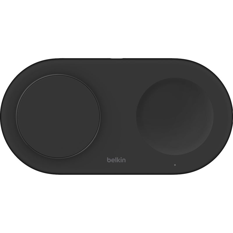 Belkin BoostCharge Pro 2in1 Qi2 15w Magnetic Charging Pad, w/PSU, Black