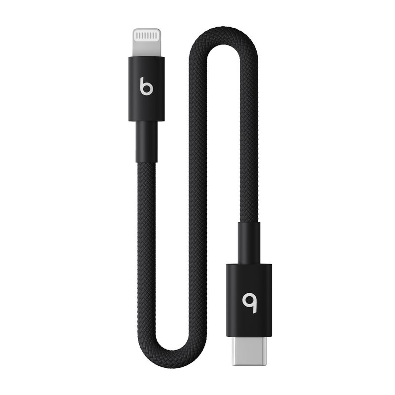 Beats USB-C to Lightning Woven Short Cable (20cm) - Bolt Black