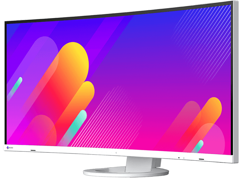 Eizo FlexScan 37,5" Curved 24:10 UHD 3840x1600 IPS, USB-C (PD 85W)/DP, ohuet reunat, Valkoinen